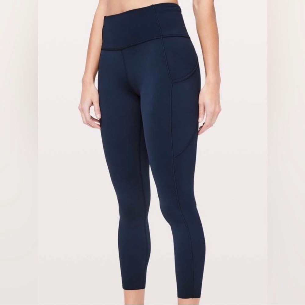 lululemon athletica Navy High-Rise Pocket Leggings size 4 excellent condition